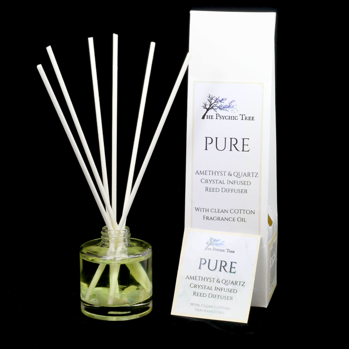 Pure Crystal Infused Reed Diffuser with Amethyst and Quartz