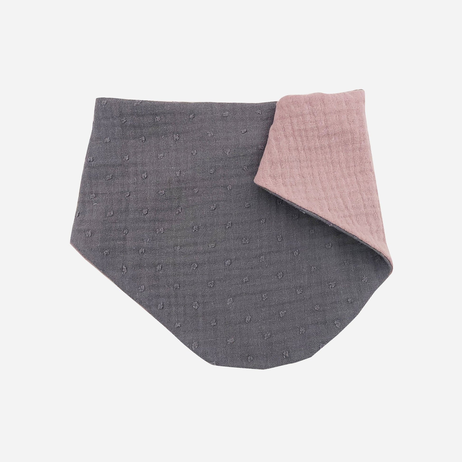 Purple and Pink Reversible Organic Muslin Dib