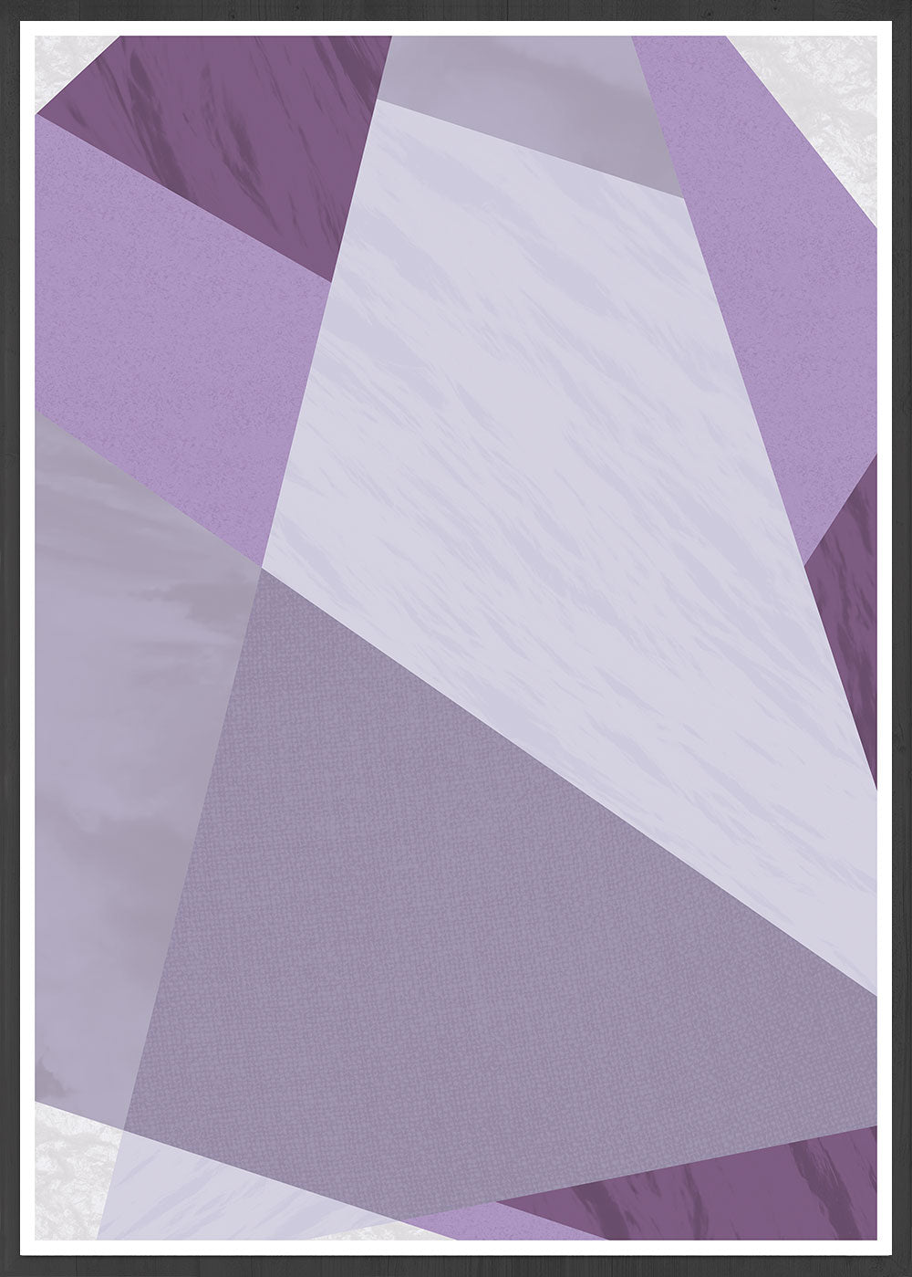 Purple Geometric Print Wall Art