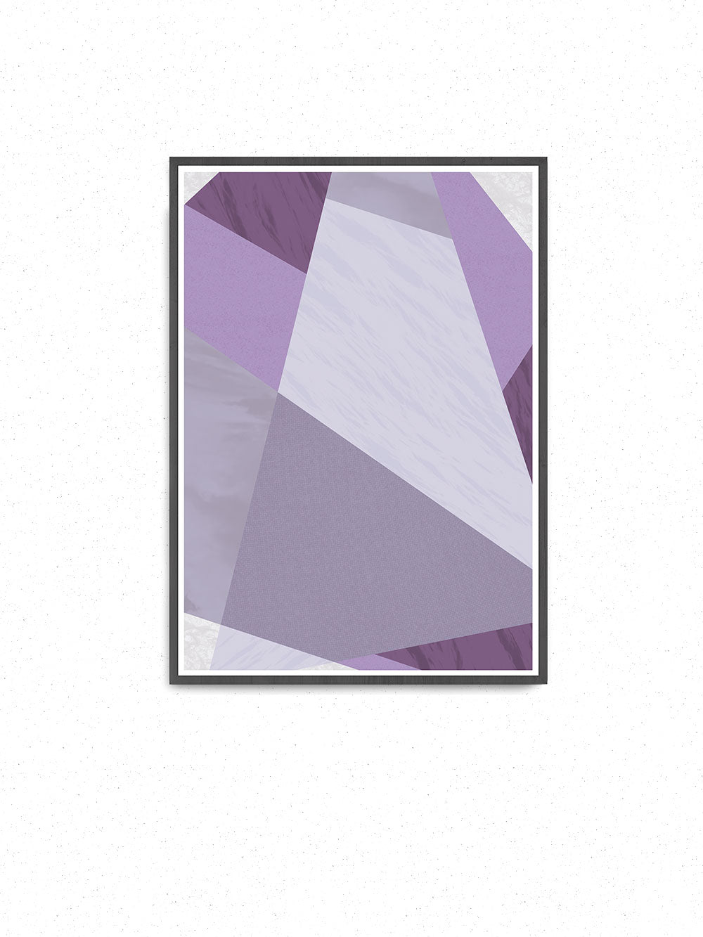 Purple Geometric Print Wall Art