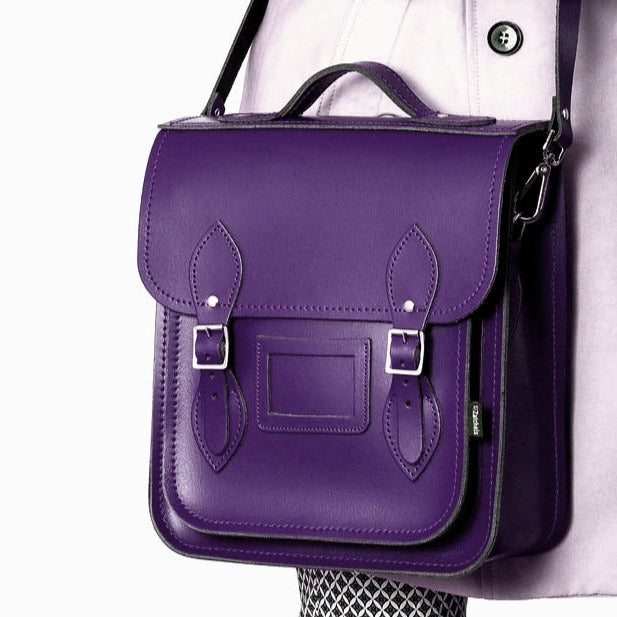 Handmade Leather City Backpack in Purple - Pre-order Jan 2026 Delivery