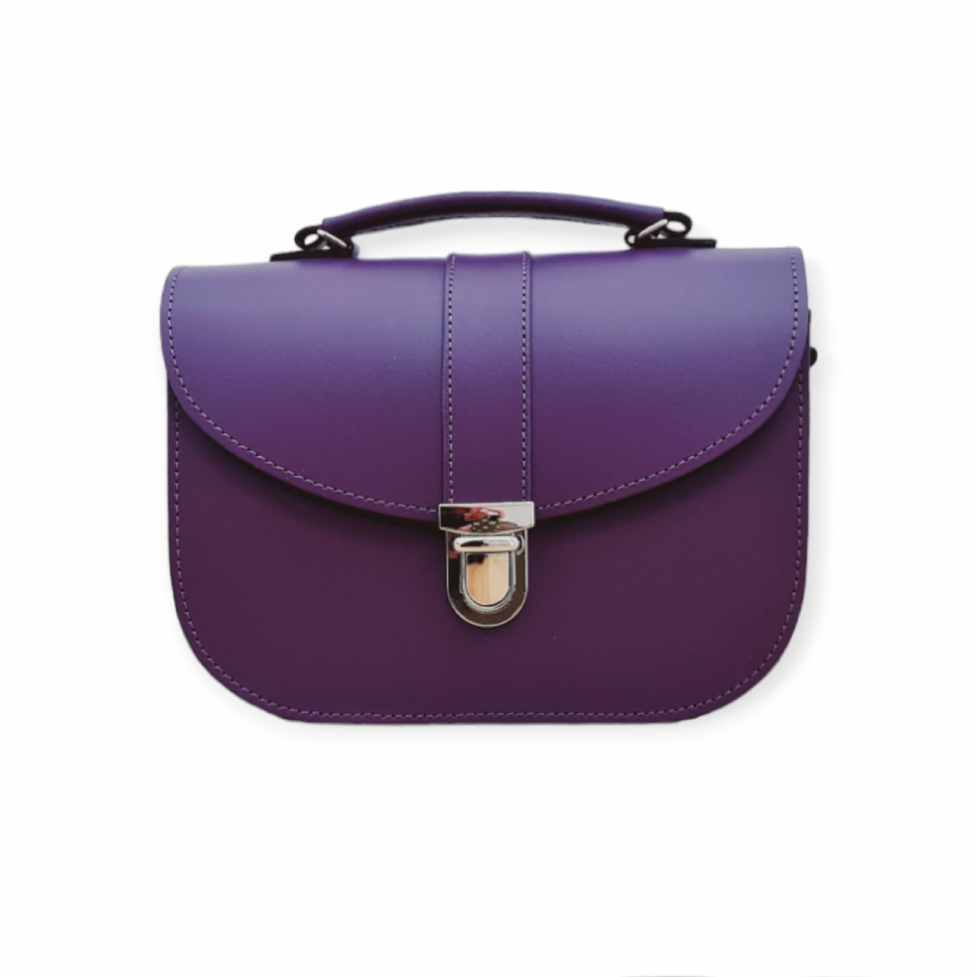 Handmade Purple Leather Handbag
