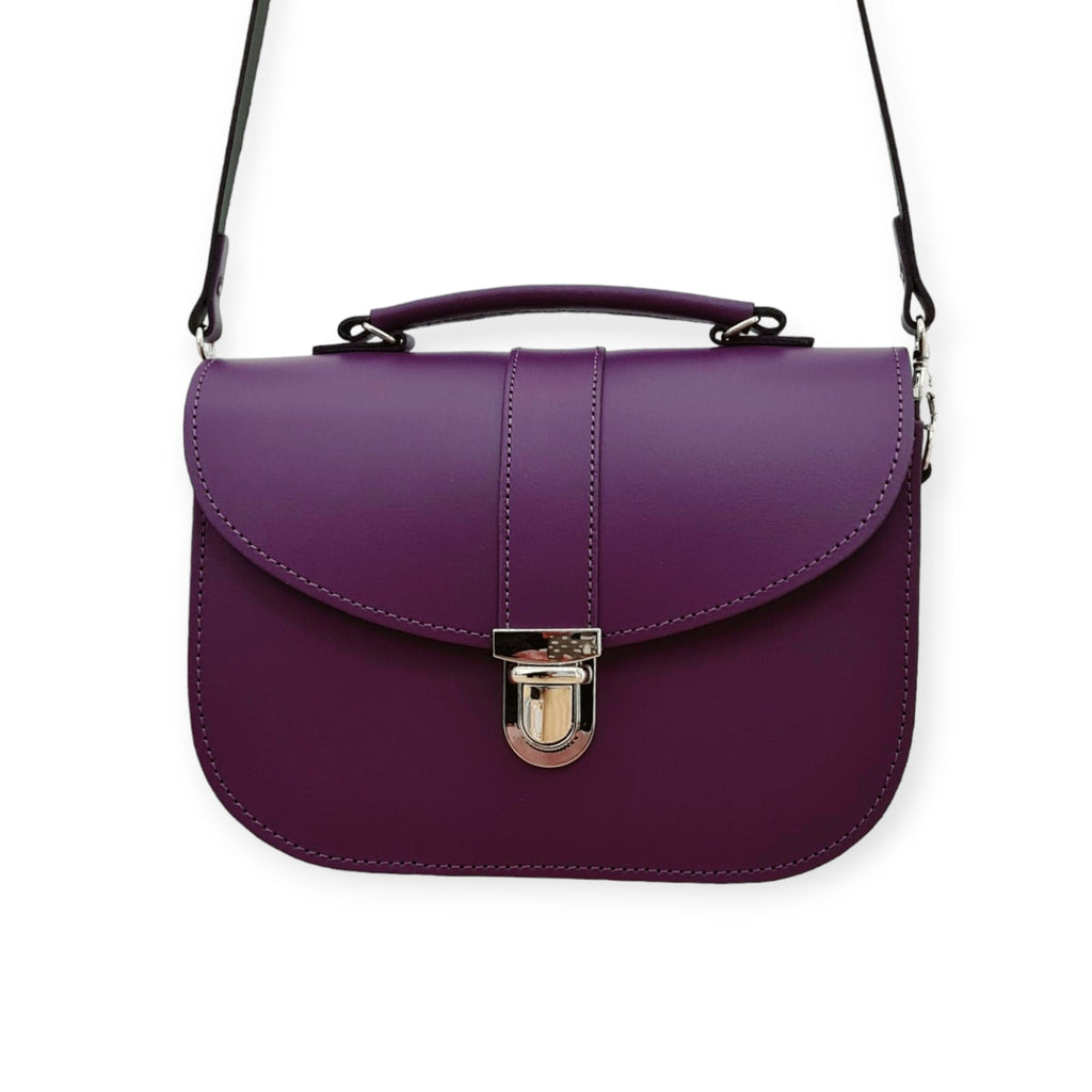 Handmade Purple Leather Handbag
