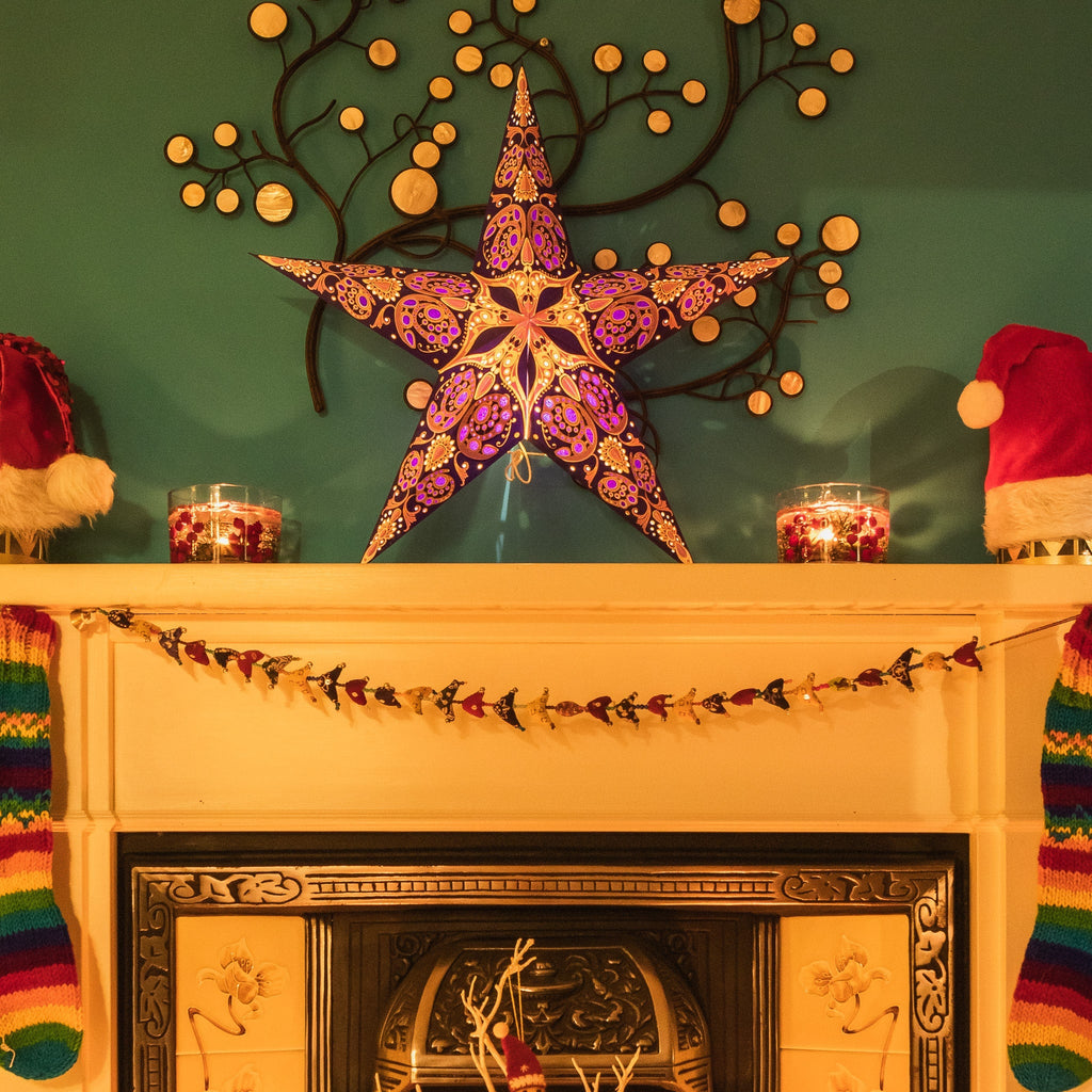 Royal Violet Paper Star Lantern