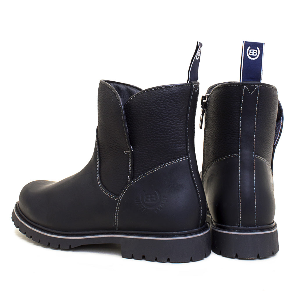 Waterproof Zip Up Ankle Boots in Black