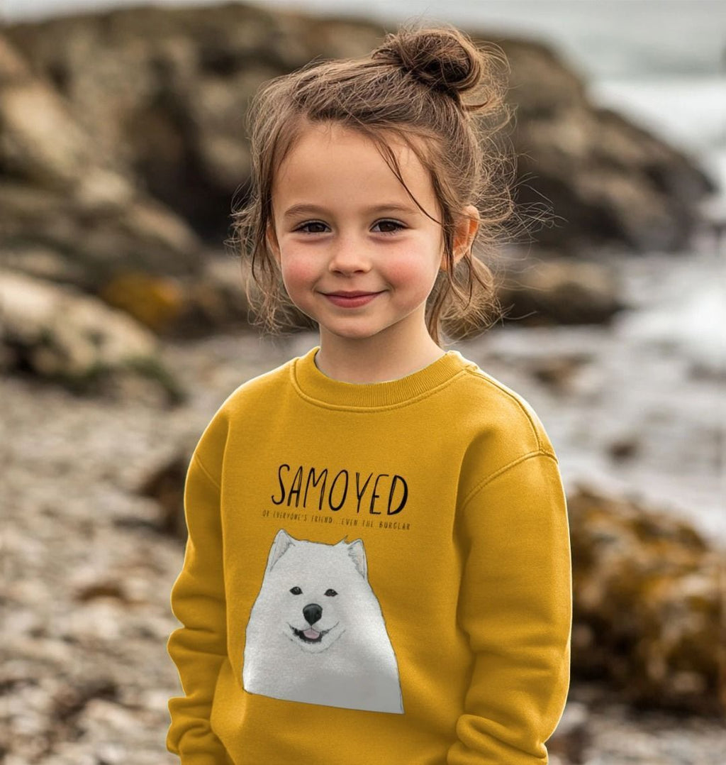 Samoyed Kids Sweatshirt Fluffy Friendly and Ready for Adventure