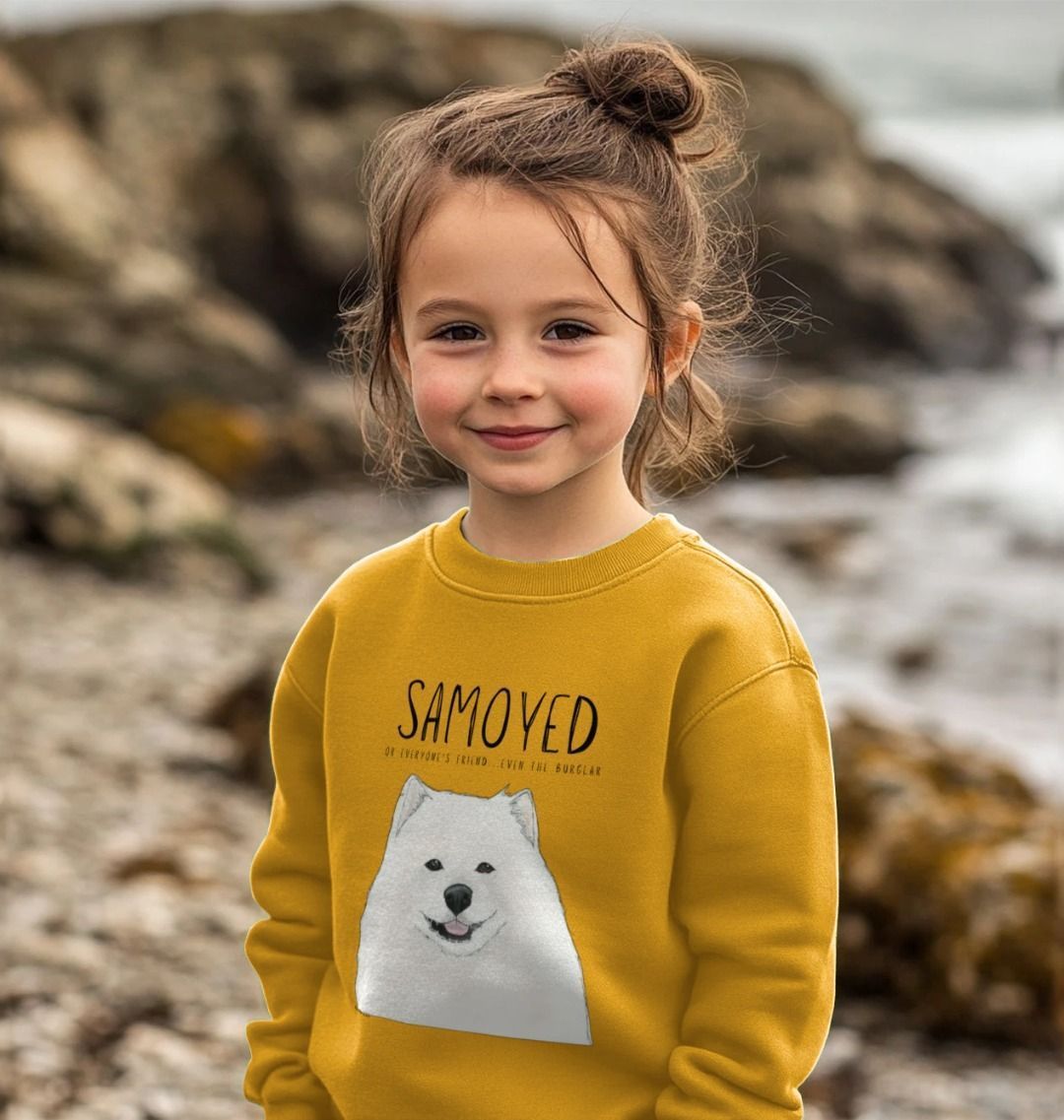 Samoyed Kids Sweatshirt Fluffy Friendly and Ready for Adventure