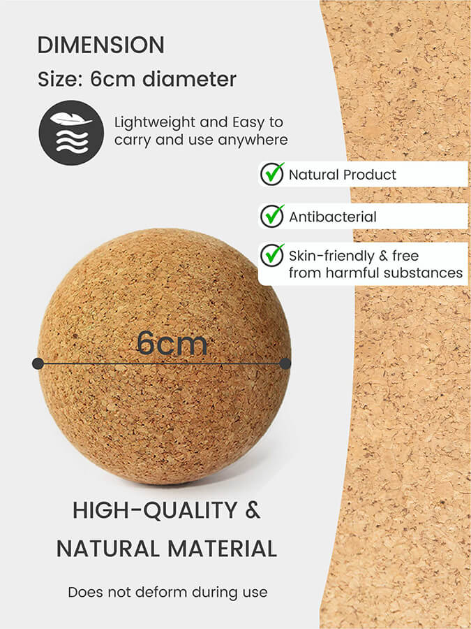 Cork Massage Ball Four Pack