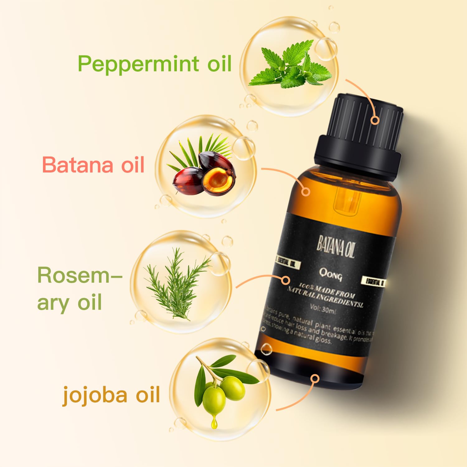 Batana Oil Blend for Hair Growth and Better Sleep, 30ml