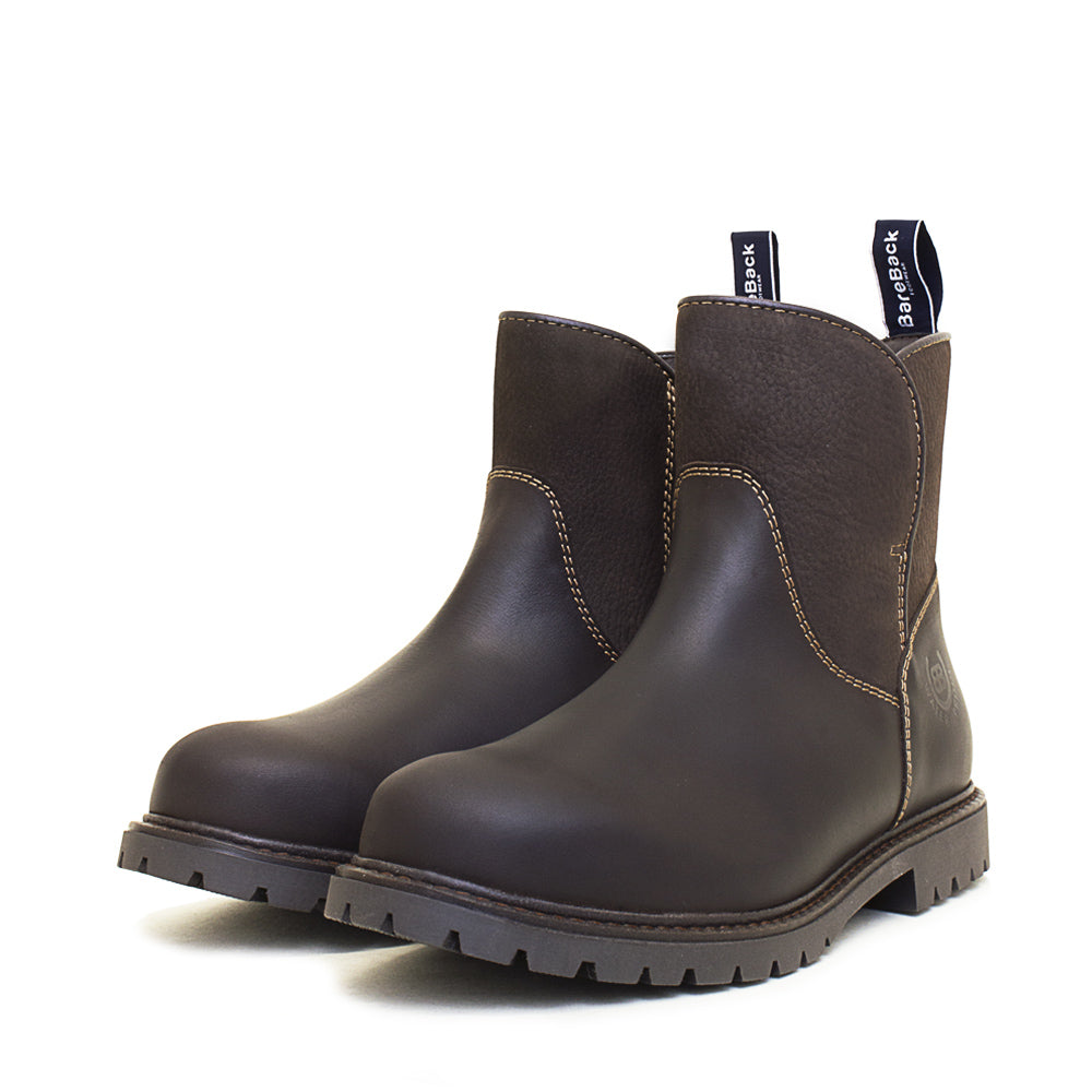 Waterproof Zip Up Ankle Boots in Brown