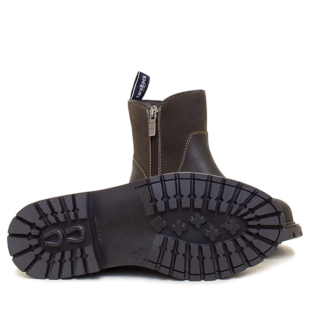 Waterproof Zip Up Ankle Boots in Brown