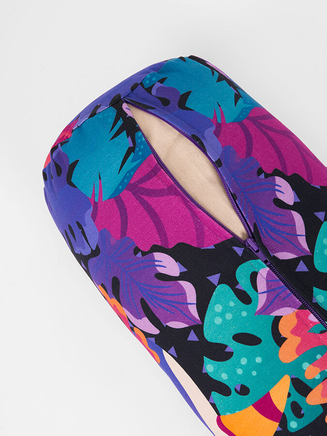 Organic Buckwheat Floral Meditation Bolster Cushion