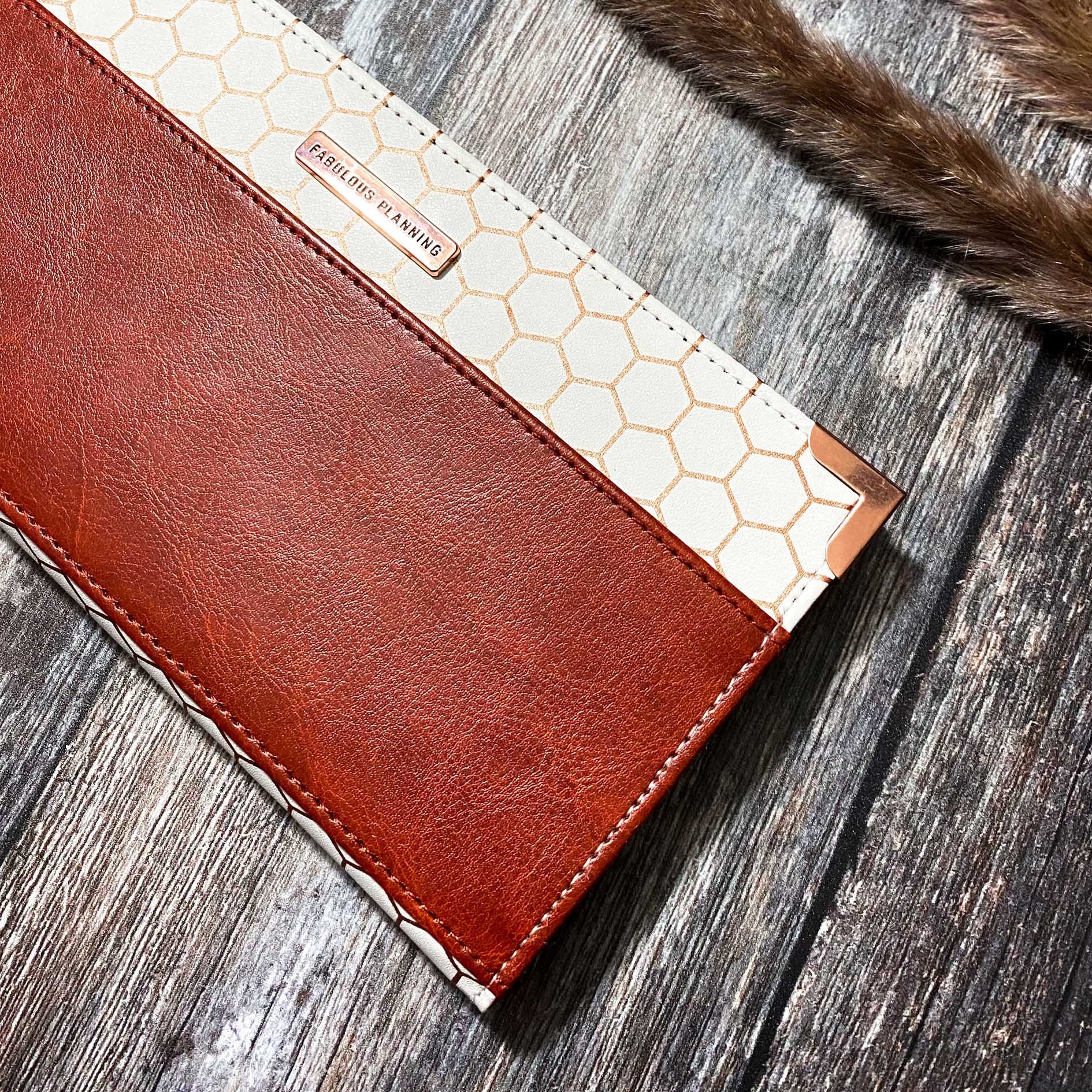 Queen Bee Honeycomb Continental Purse