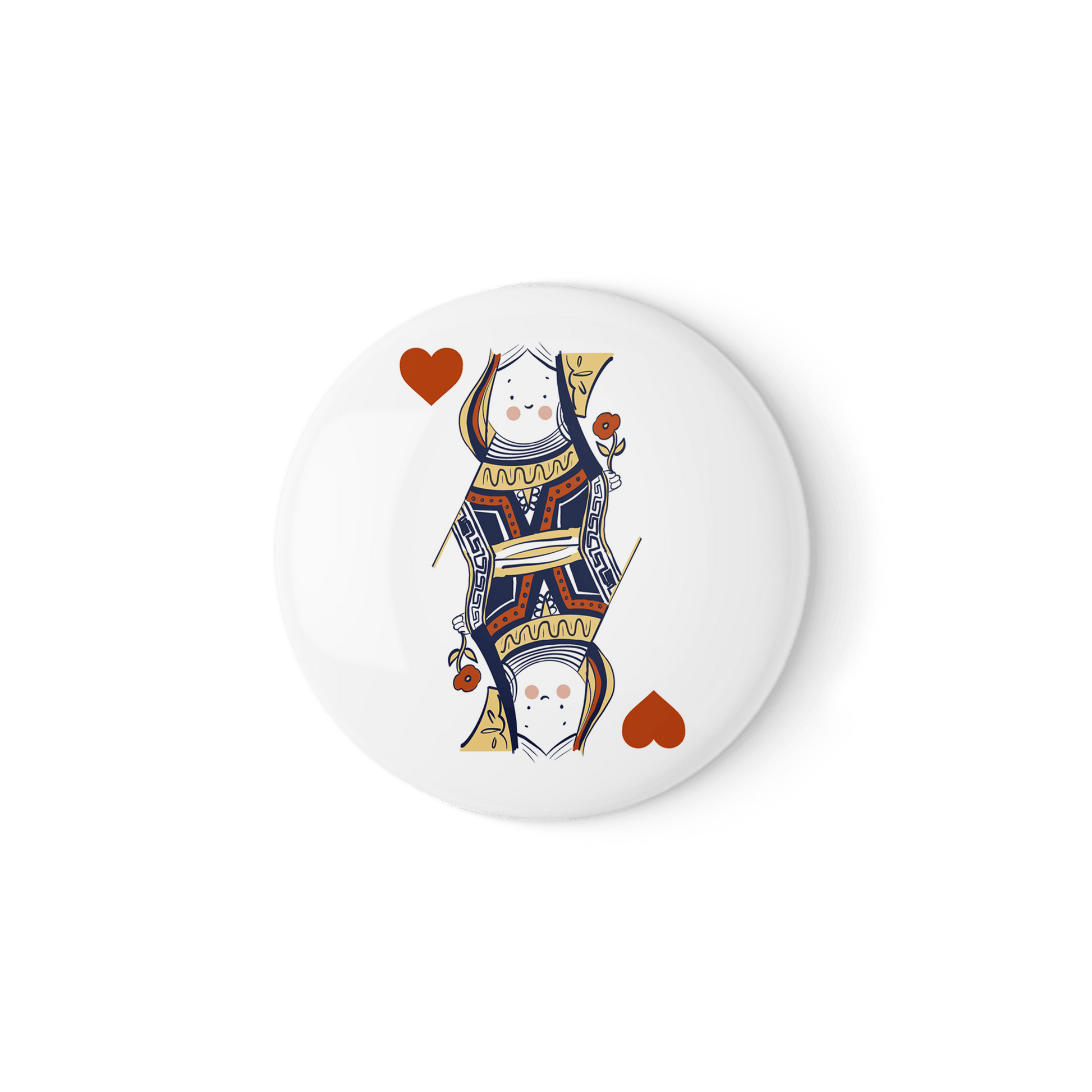 Queen of Hearts Kawaii Pin and Magnet Badge
