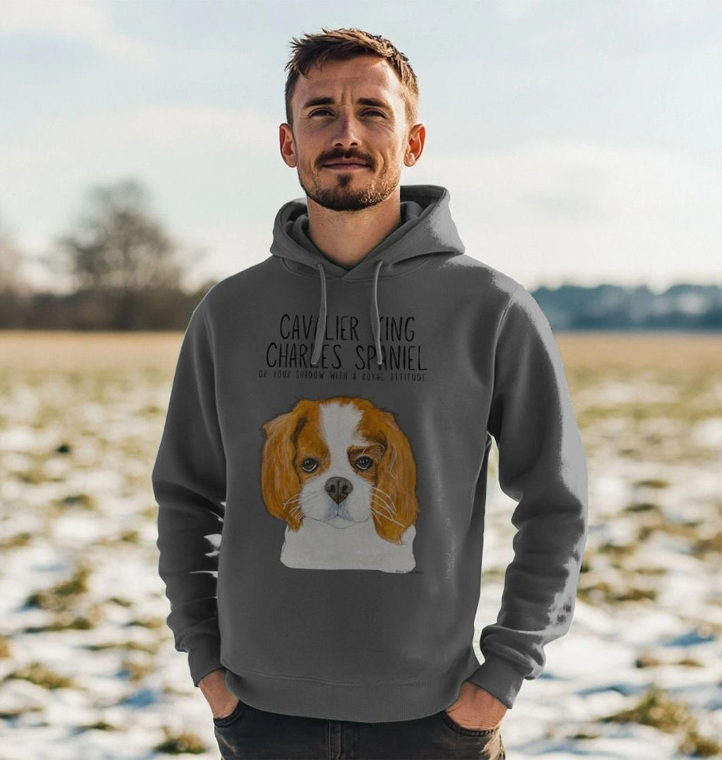 Crowned and Cozy Cavalier King Charles Spaniel Men's Hoodie