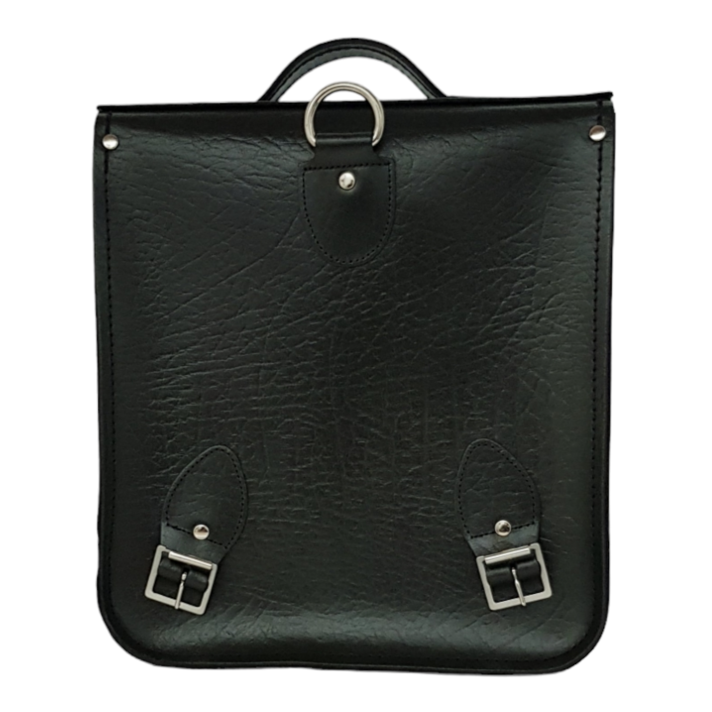 Handmade Leather City Backpack in British Racing Green