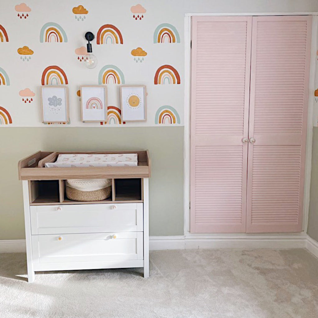 Anti-Roll Wedge Changing Mat - Rainbow Beau