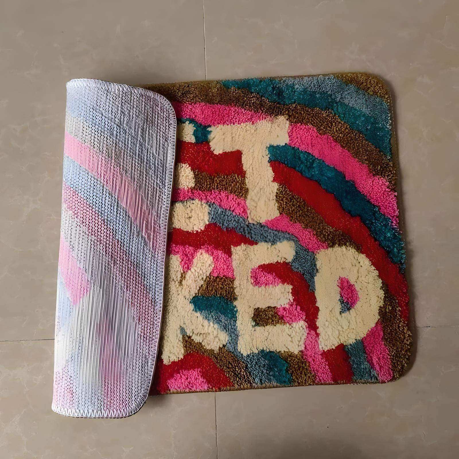 Rainbow Get Naked Bath Mat