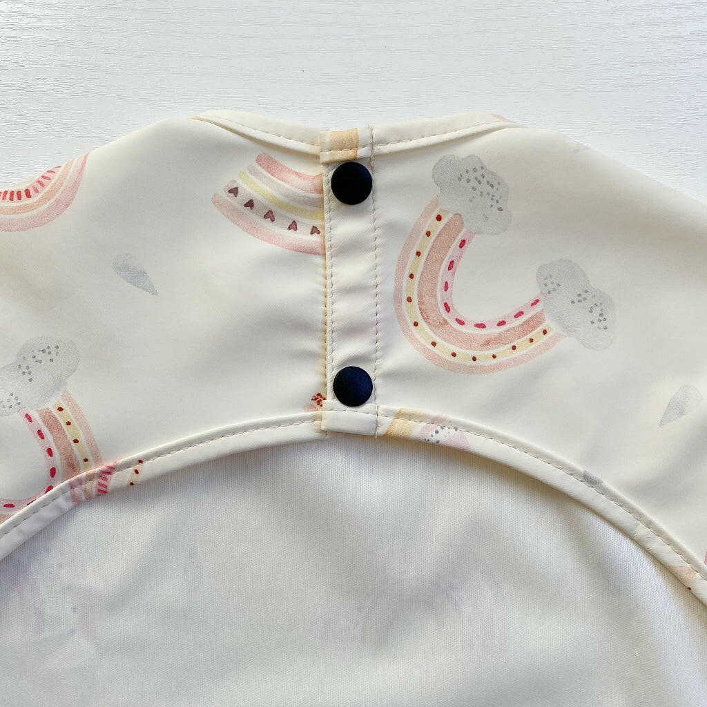 Long Sleeved Baby Bib - Rainbow print