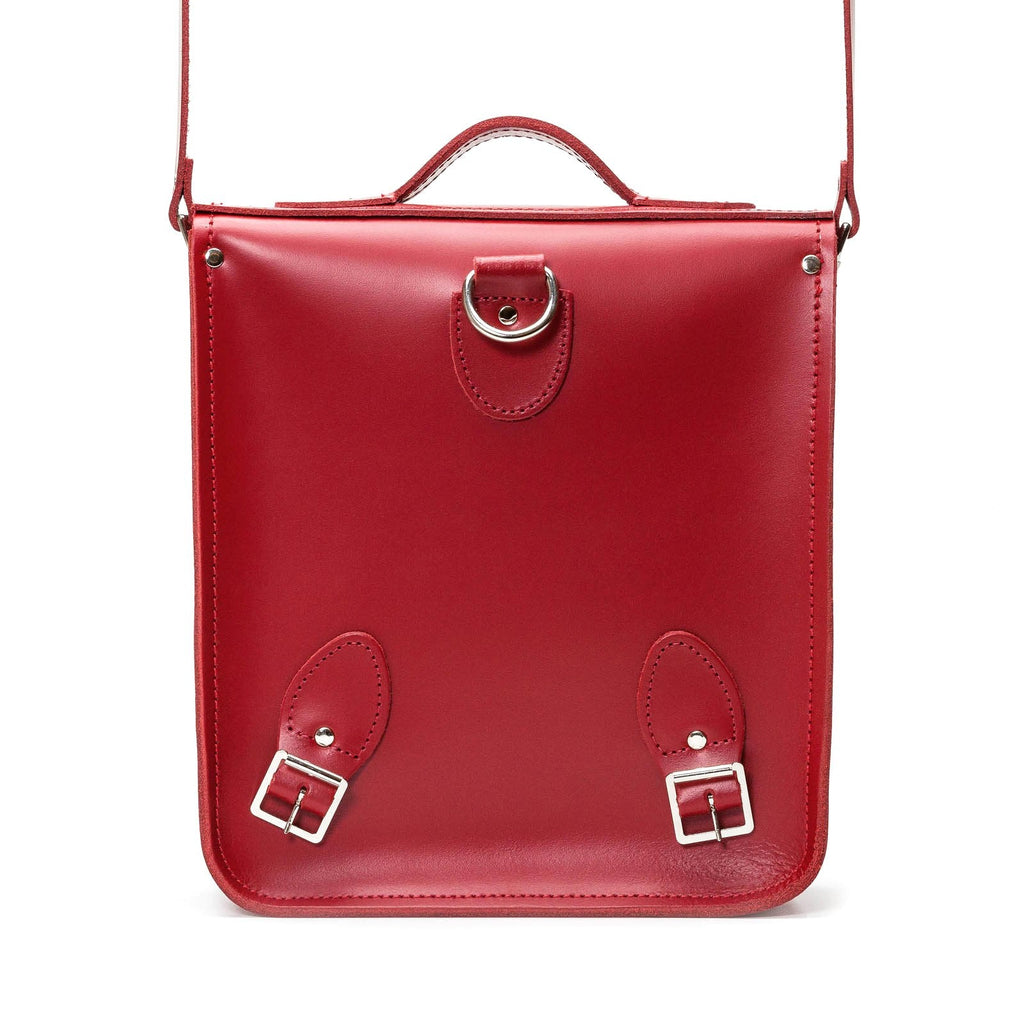 Handmade Leather City Backpack in Red