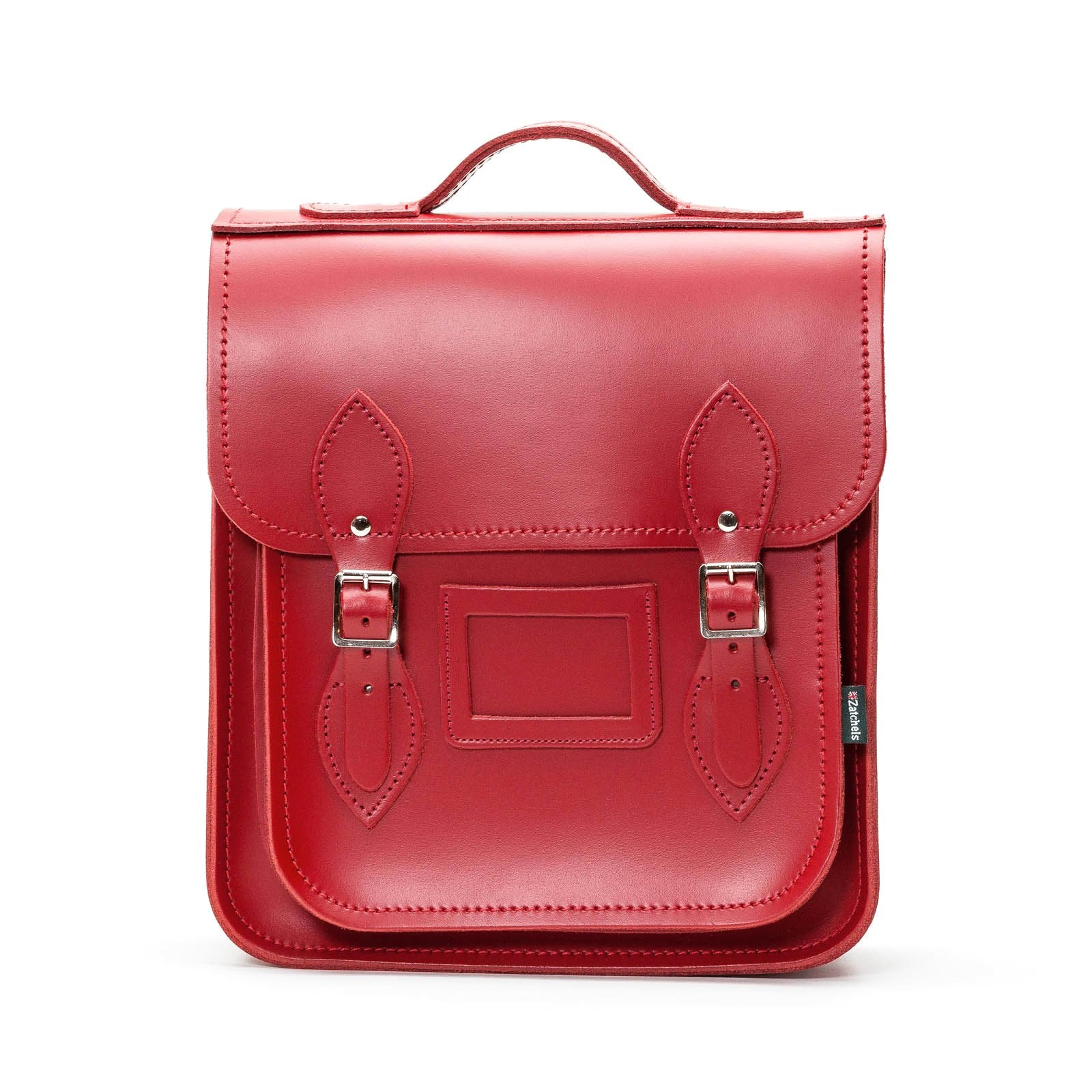 Handmade Leather City Backpack in Red