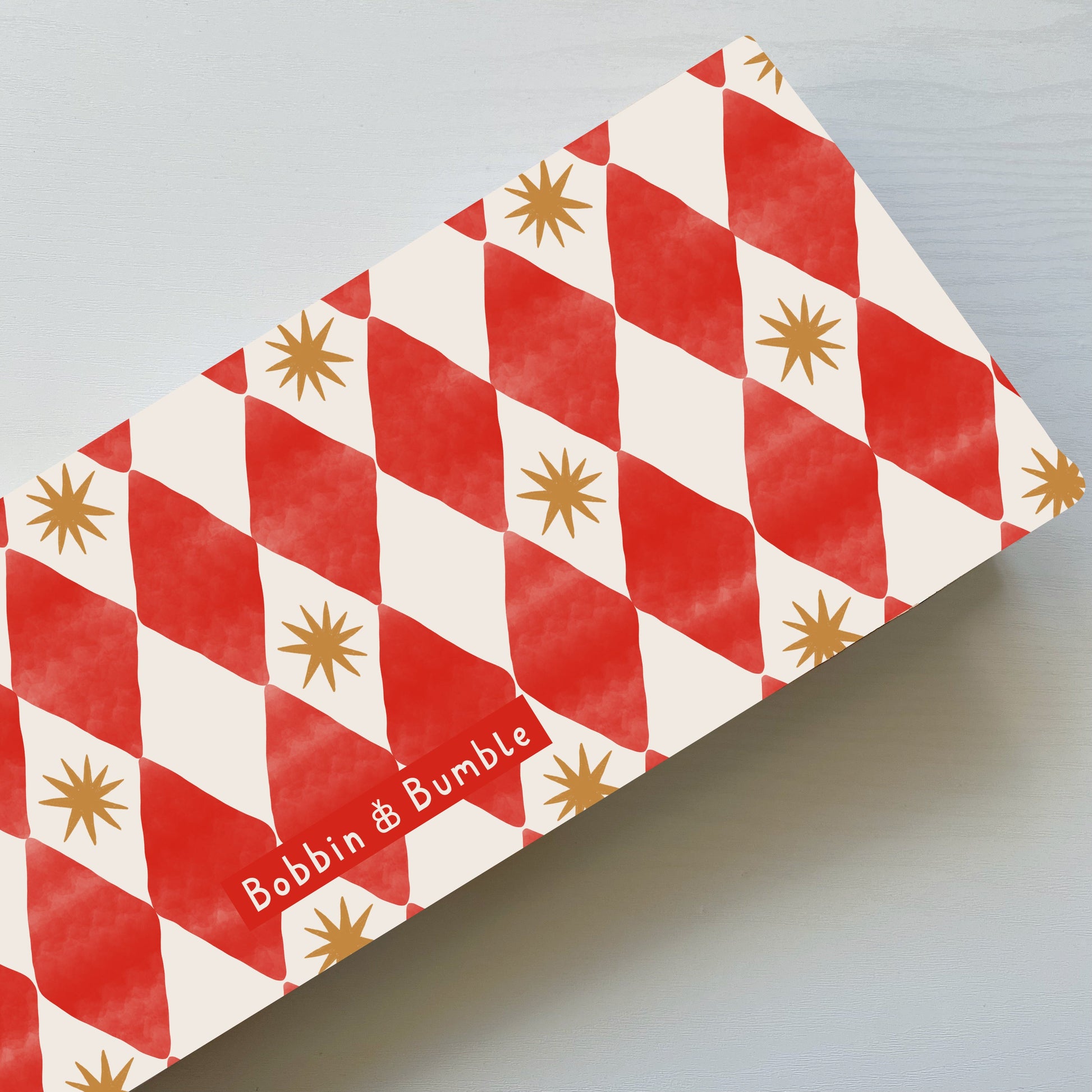 Travel Changing Mat - Red Harlequin