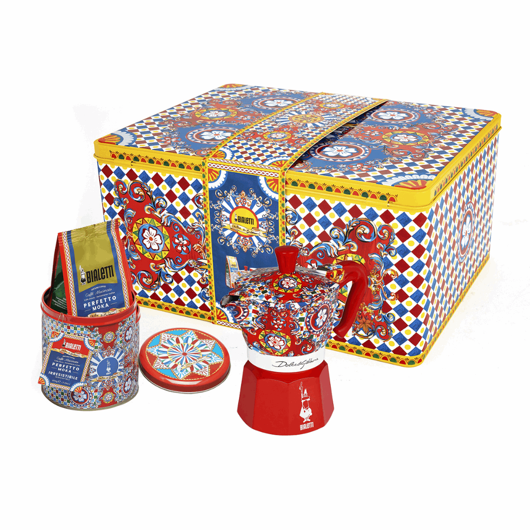 Sicilian Cart Moka 3 Cup Coffee Gift Set