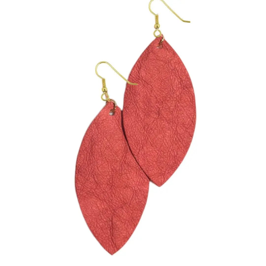 Red Leaf Paper Earrings