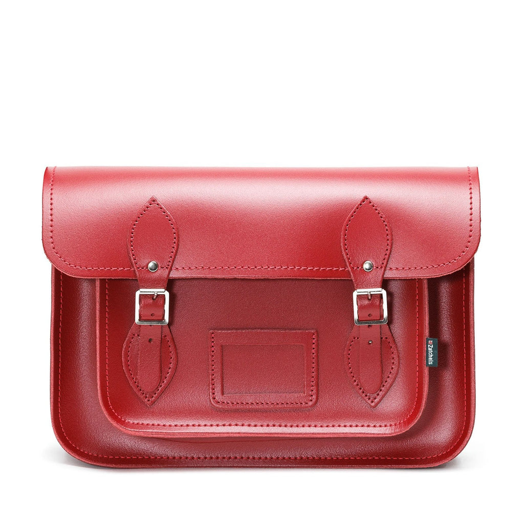 Handmade Red Leather Satchel