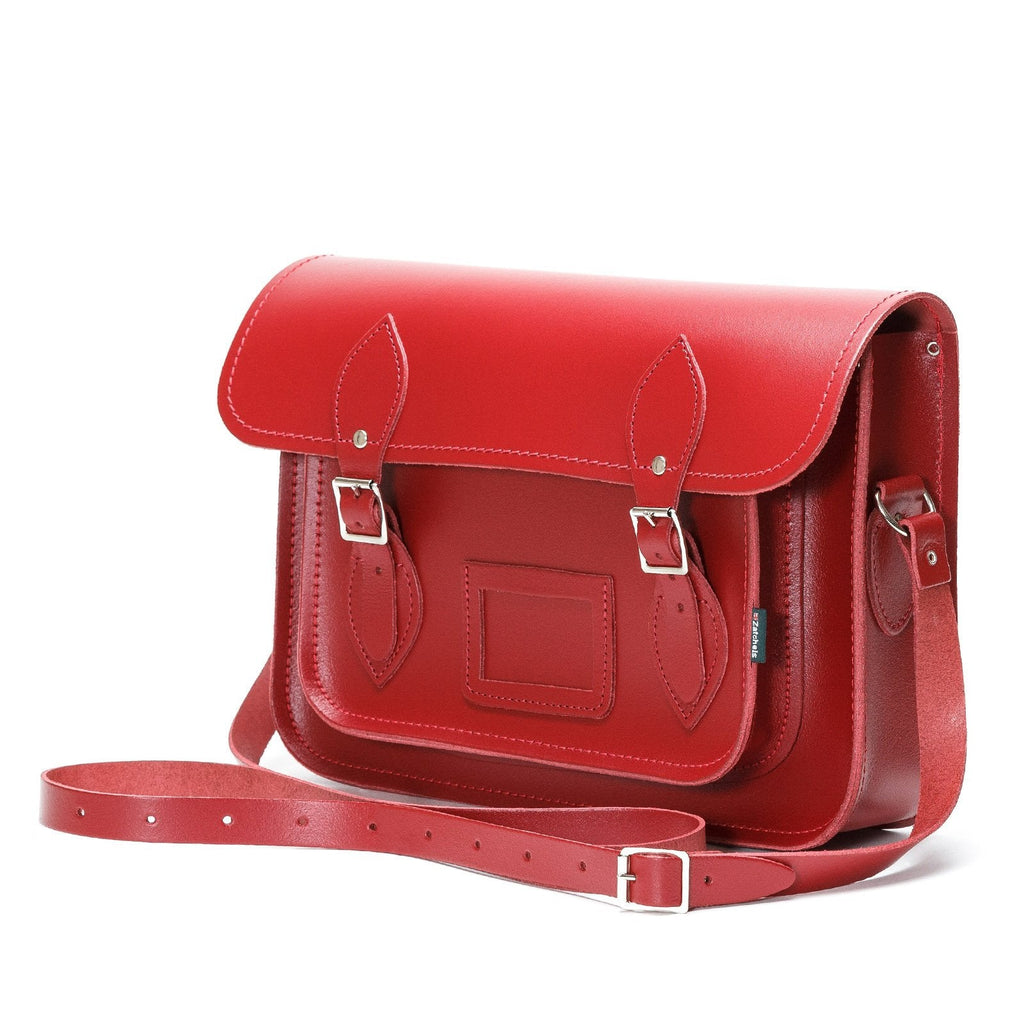 Handmade Red Leather Satchel