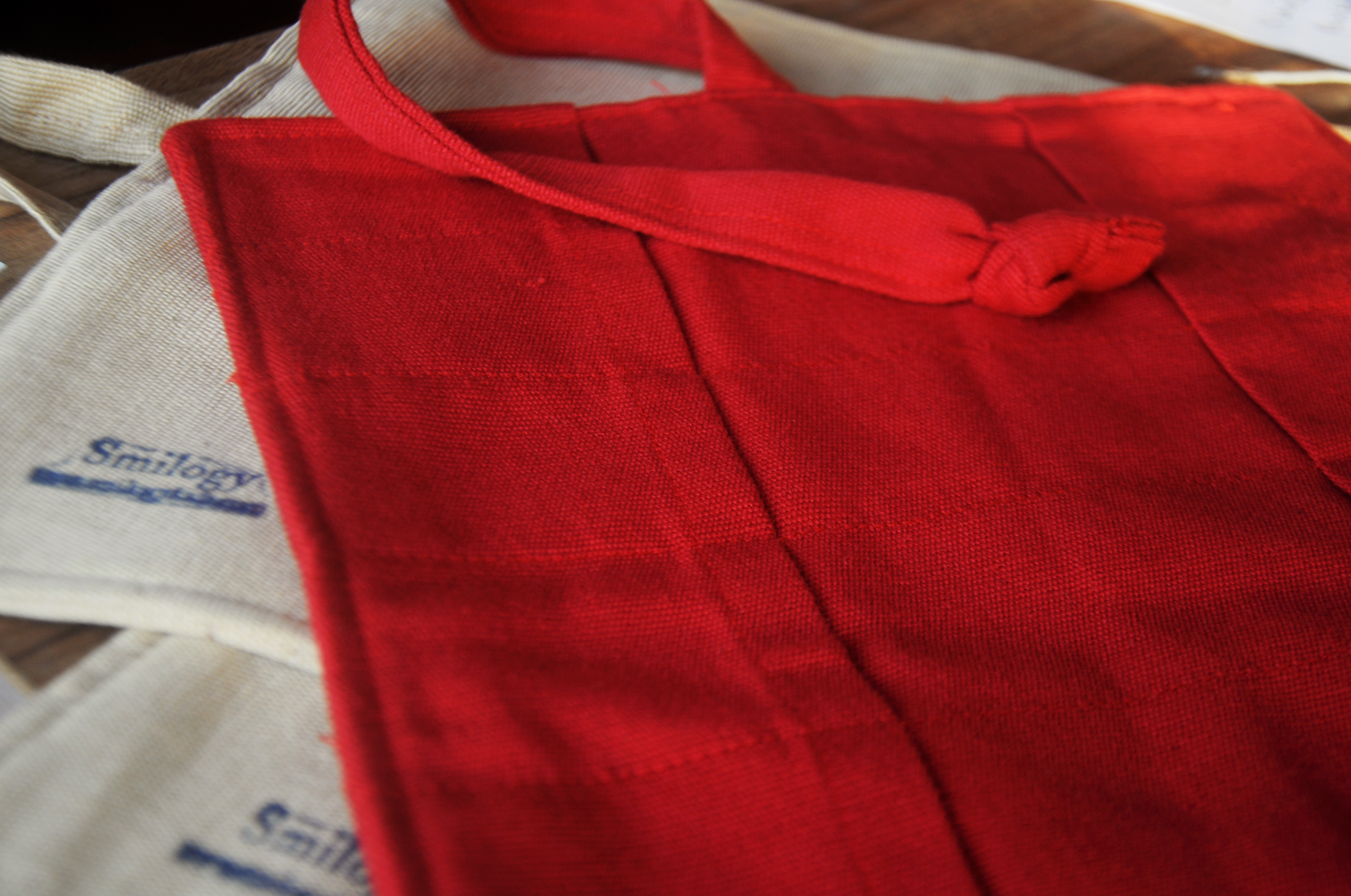 Handloom Cotton Artist Roll in Ruby Red