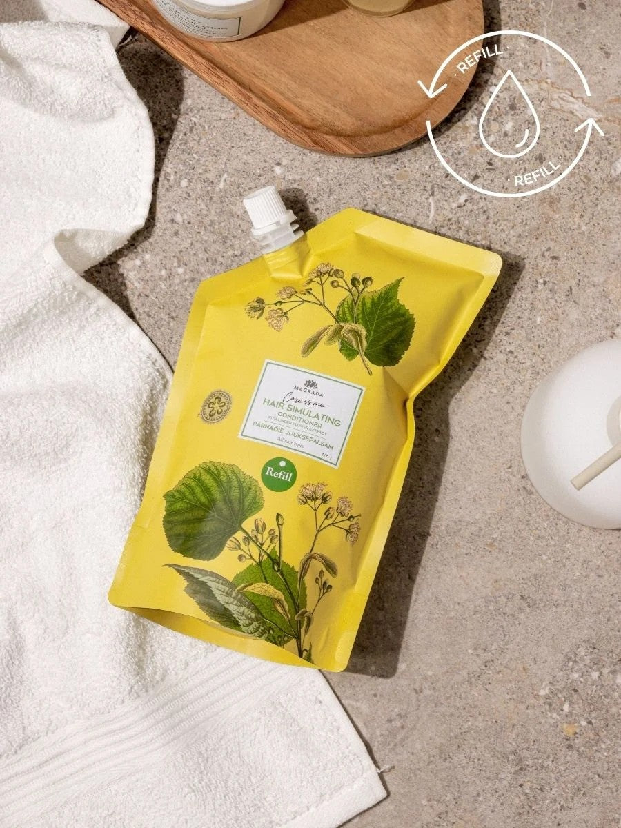 Magrada Linden Flower Hair Conditioner - Eco-friendly 500ml Refill for Luxurious Hydration & Hair Growth by Magrada Organic Cosmetics at www.brixbailey.com