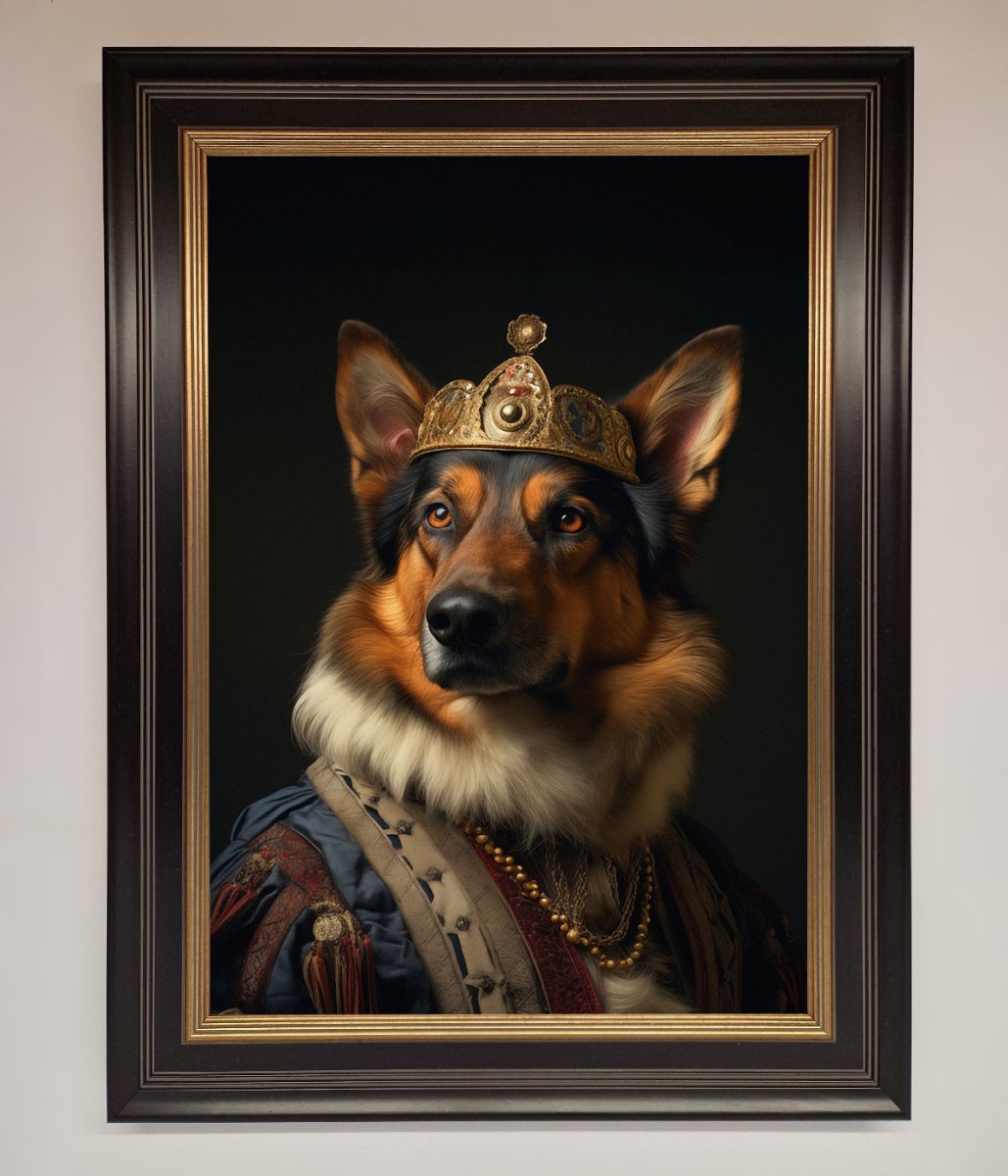 Renaissance German Shepherd Framed Wall Art