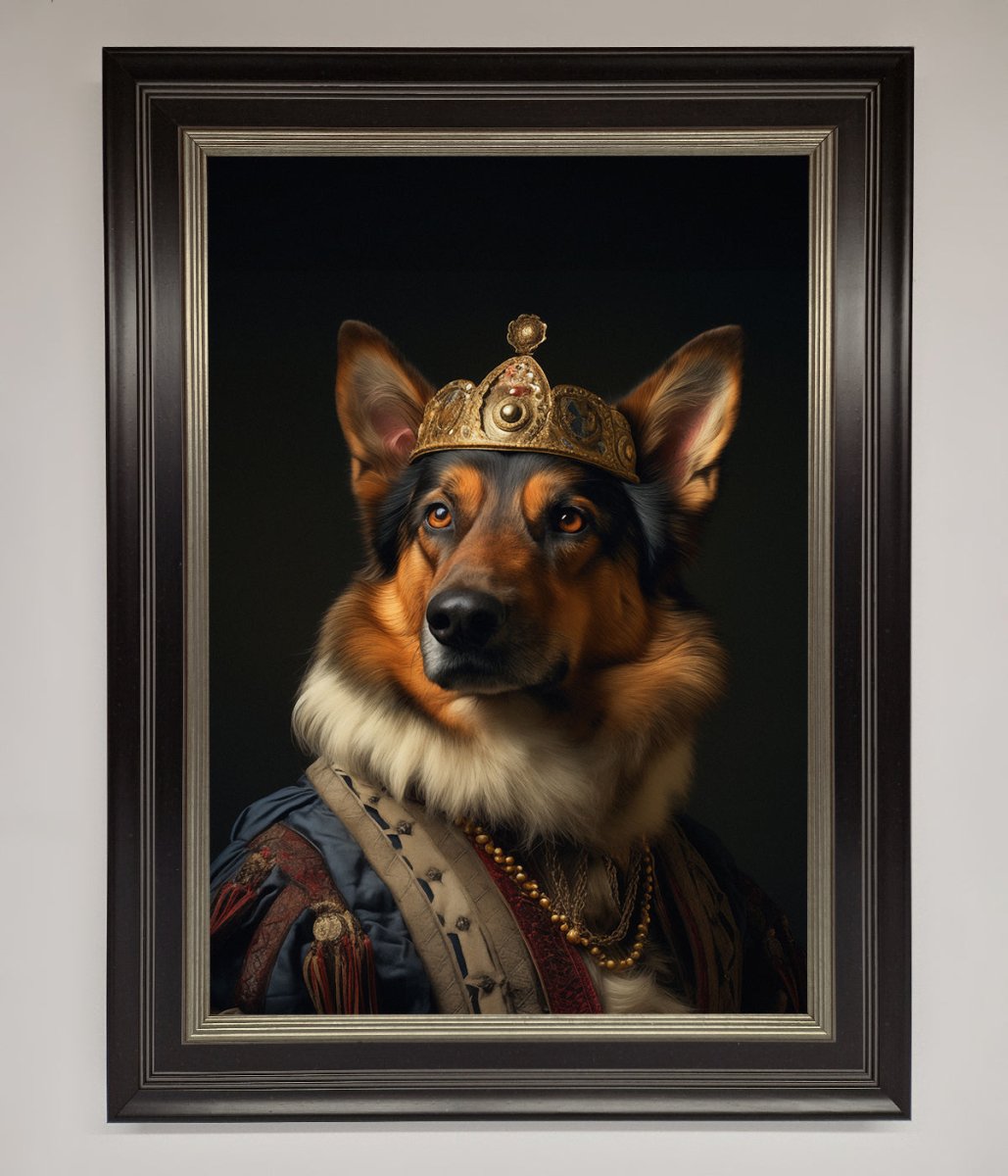 Renaissance German Shepherd Framed Wall Art