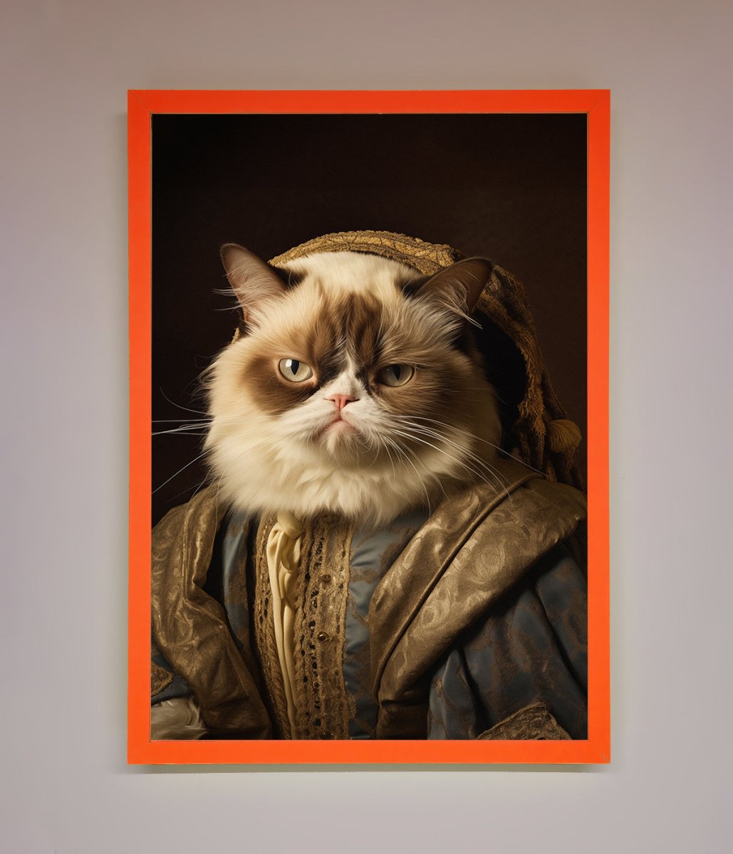 Renaissance Grumpy Cat Framed Print