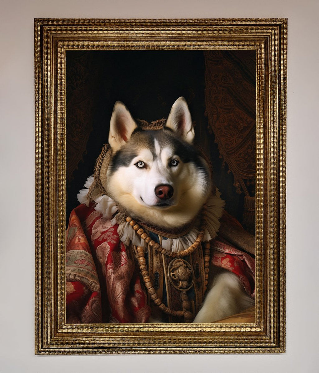 Renaissance Husky Framed Print