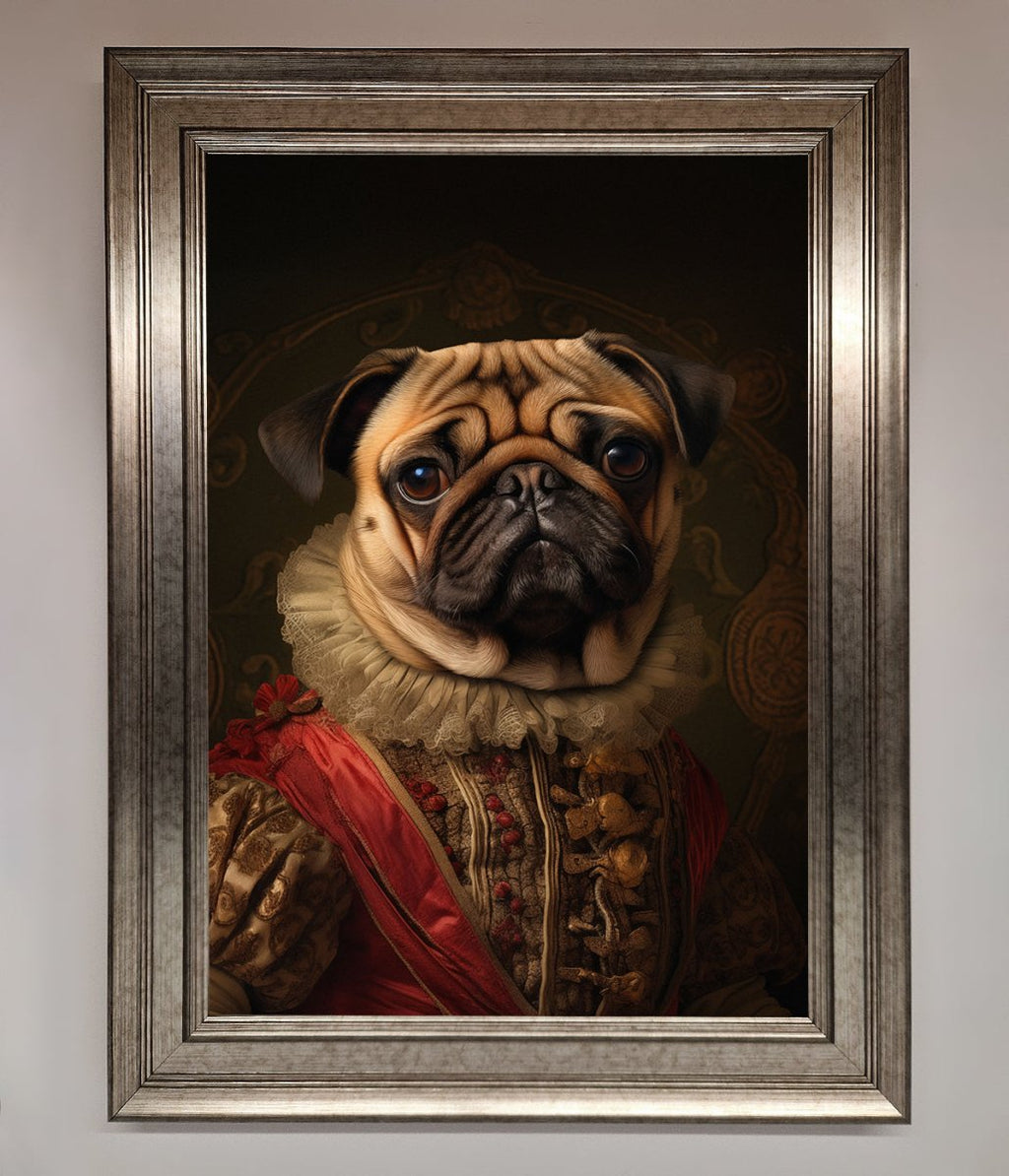 Renaissance Pugs Framed Poster
