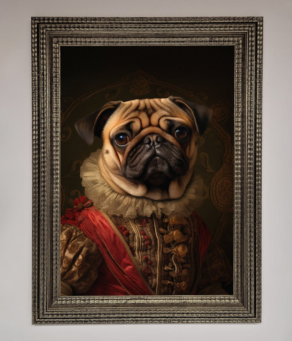 Renaissance Pugs Framed Poster