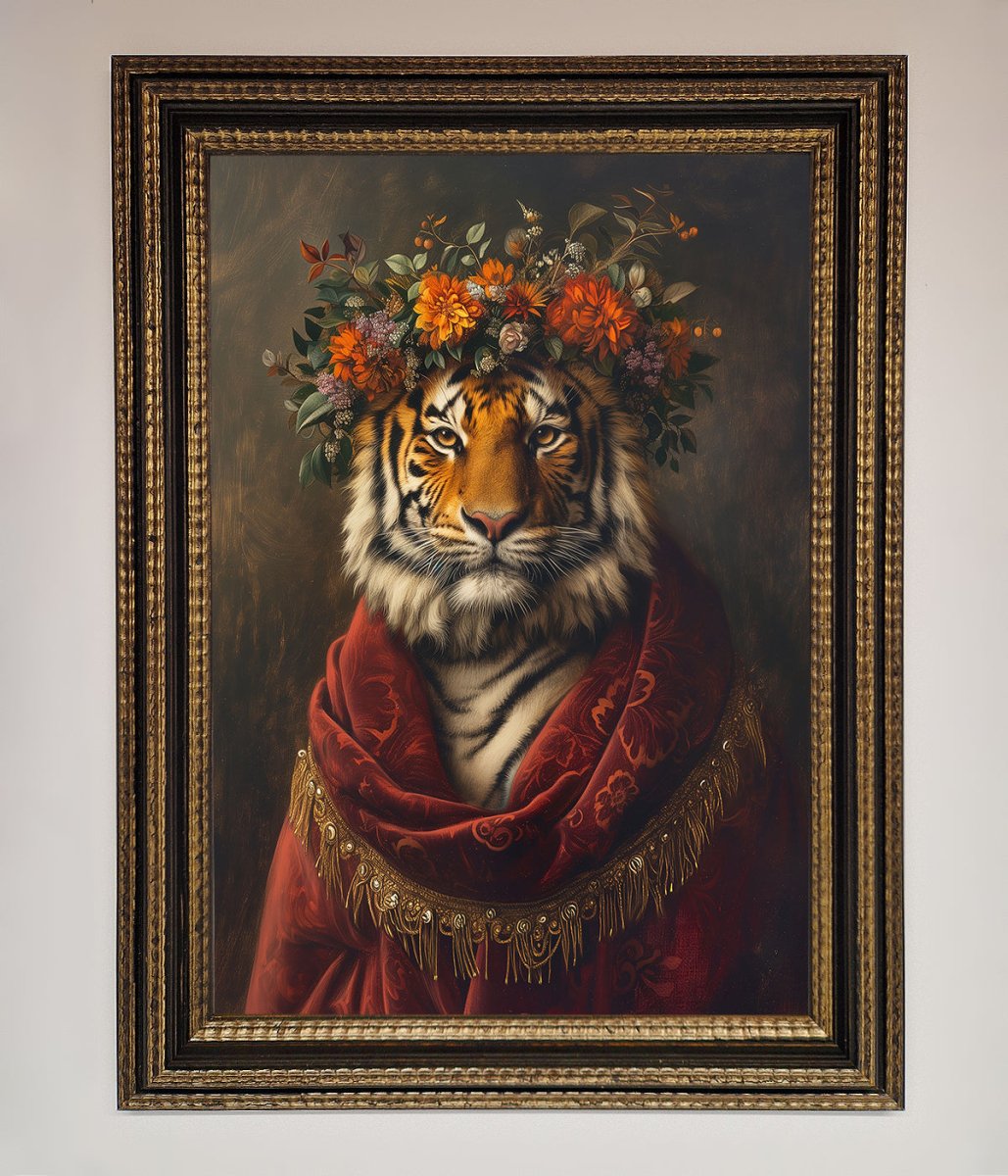 Renaissance Tiger Framed Wall Art