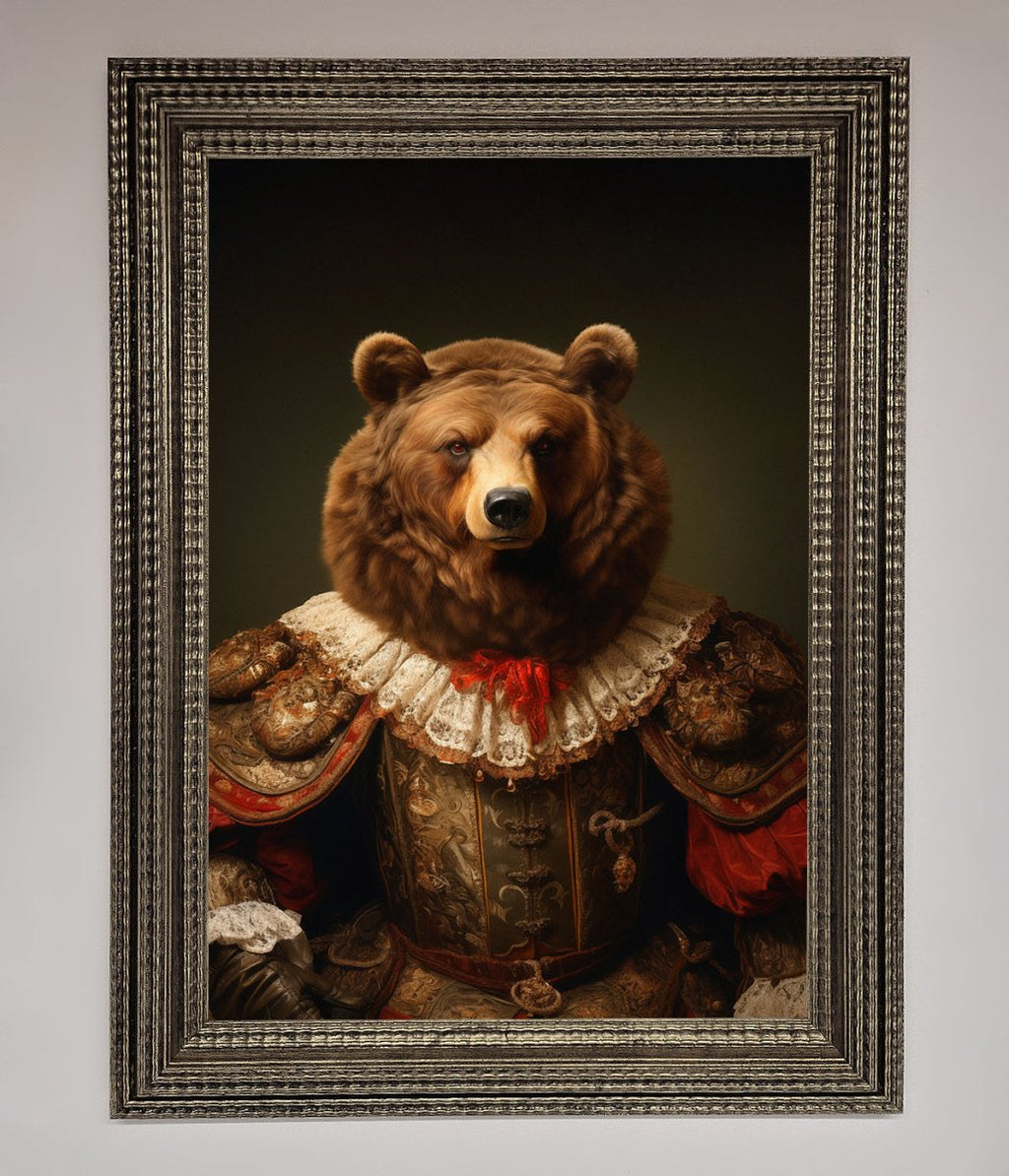 Rennaissance Bear Framed Poster