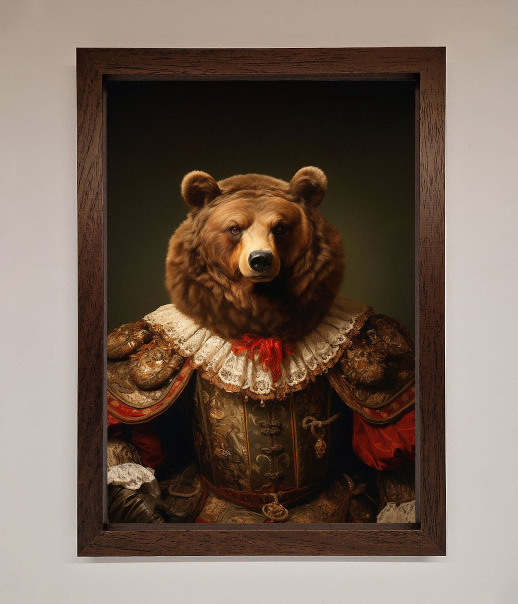 Rennaissance Bear Framed Poster