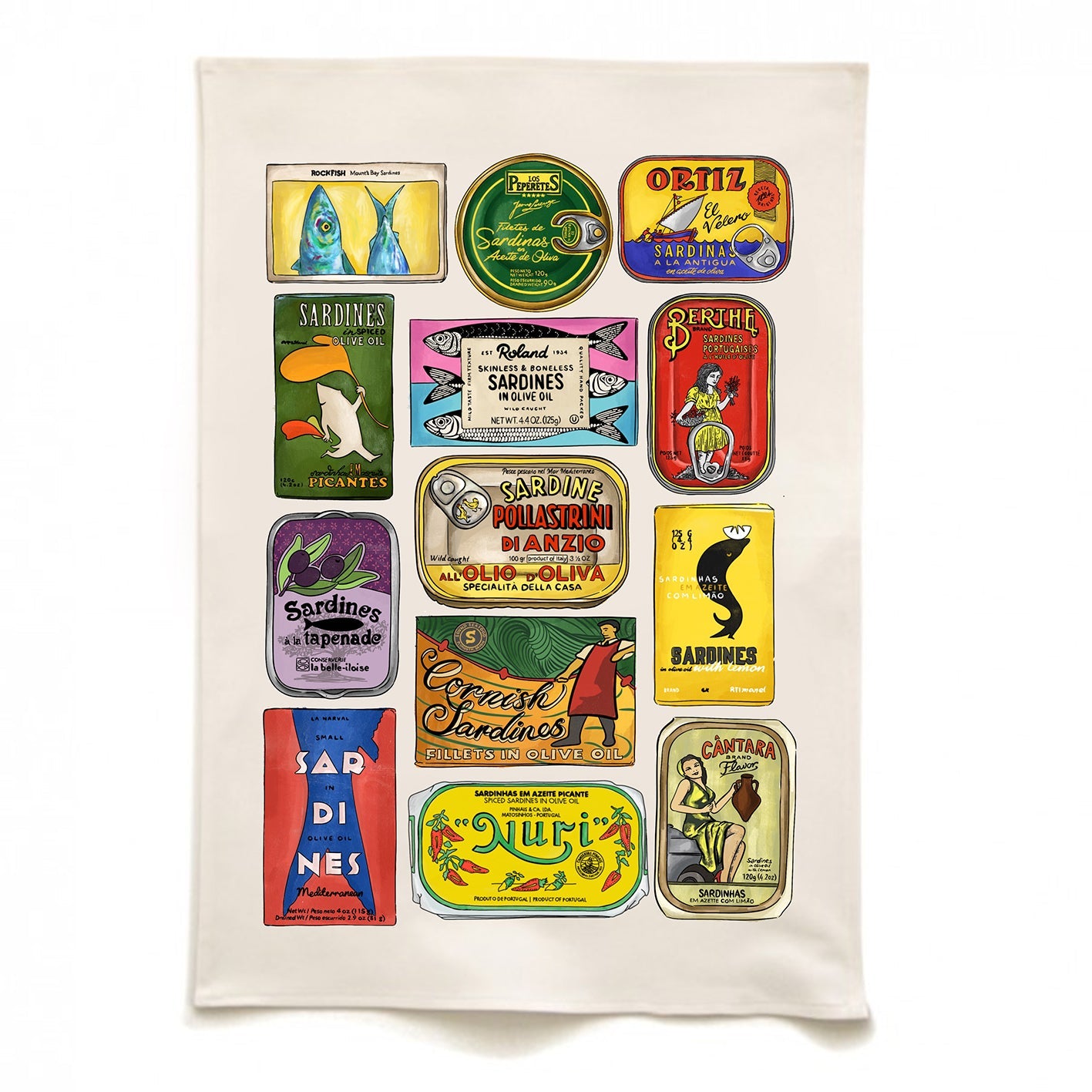 Tinned Sardine Tea Towel
