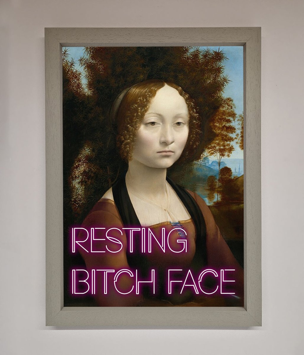 Resting Bitch Face Renaissance Framed Print