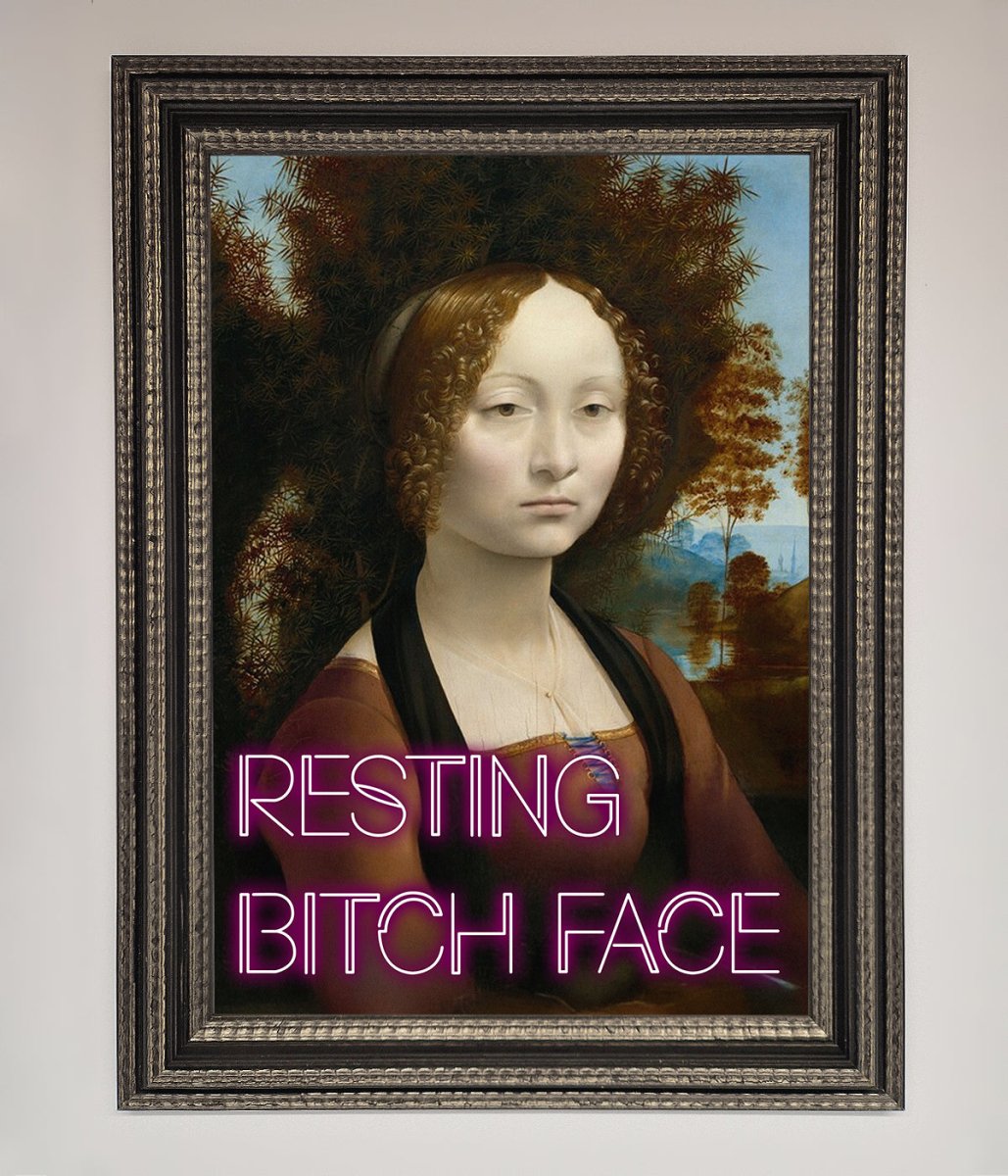 Resting Bitch Face Renaissance Framed Print