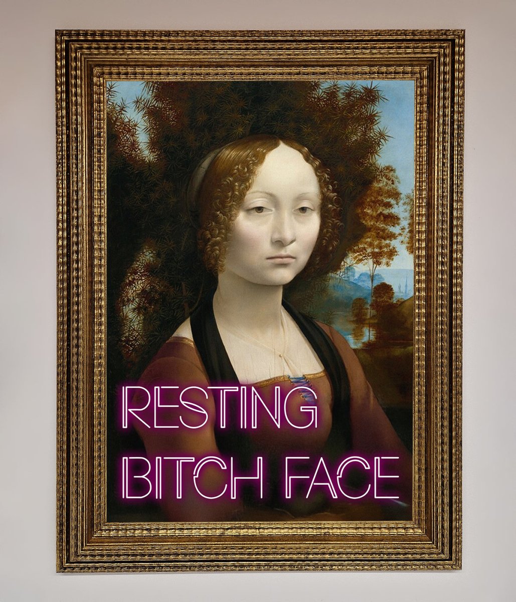 Resting Bitch Face Renaissance Framed Print
