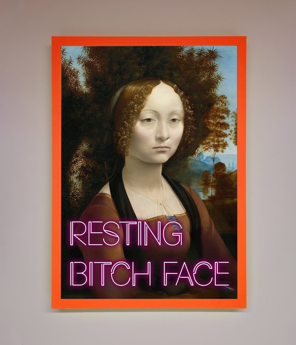Resting Bitch Face Renaissance Framed Print