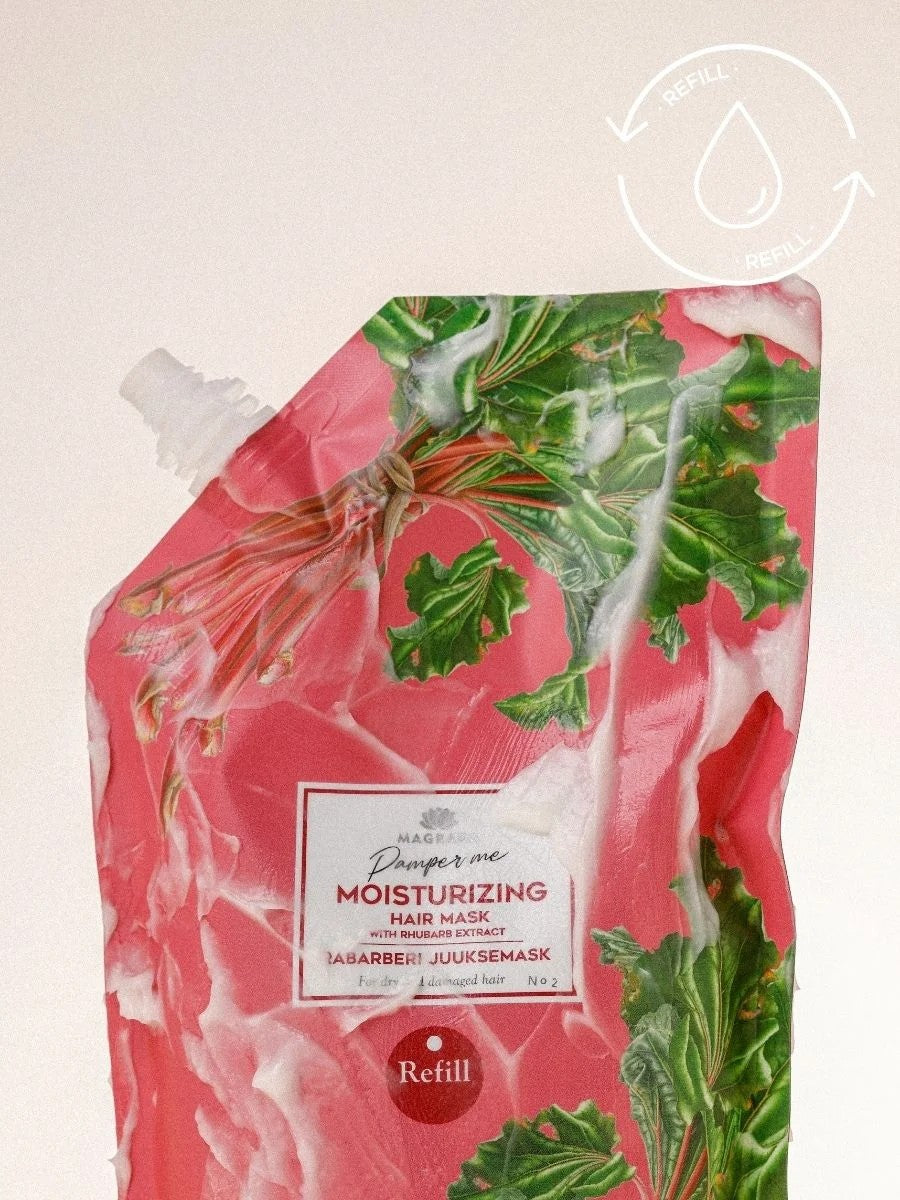 Eco-Friendly Rhubarb Hair Mask - Luxurious Care & Plastic Reduction by Magrada Organic Cosmetics at www.brixbailey.com