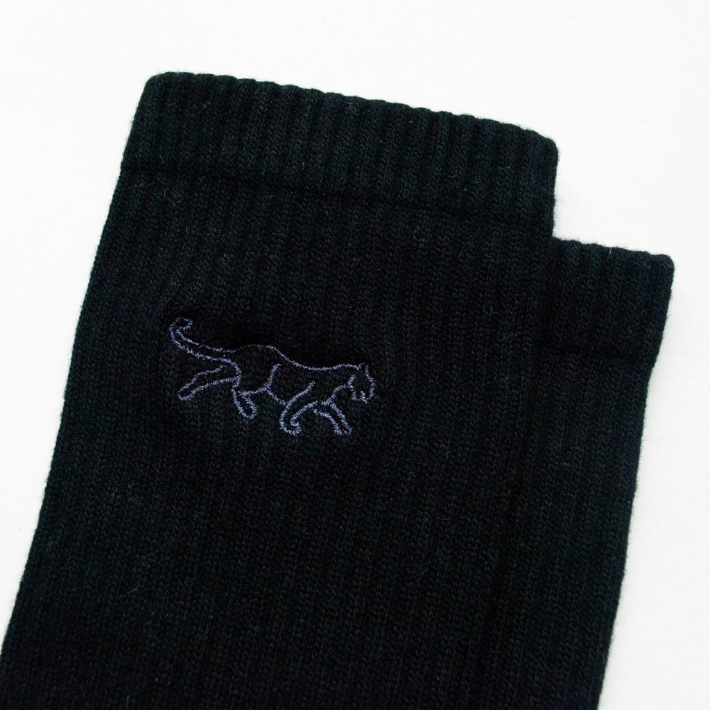 Black and White Ribbed Bamboo Sock Set, 2 Pack