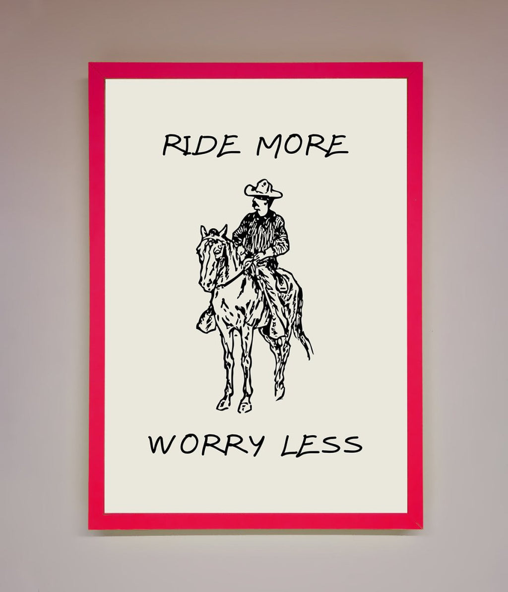Ride More Worry Less Framed Wall Art
