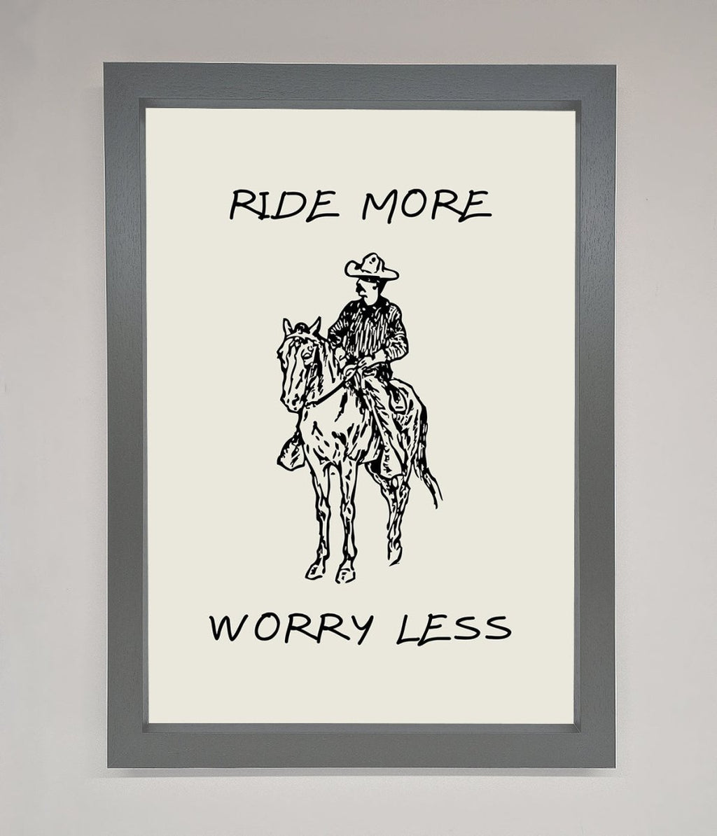 Ride More Worry Less Framed Wall Art
